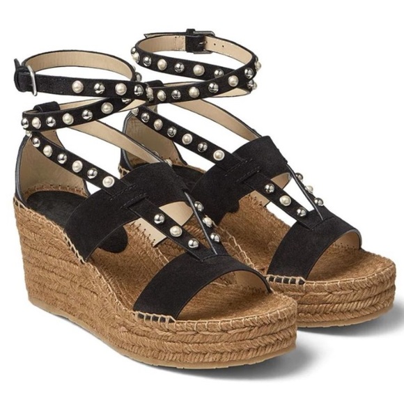 Jimmy Choo Danica 80mm Espadrille Wedge Sandal | 37 (7) - Picture 2 of 14